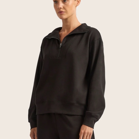 BOODY Bamboo CloudKnit Women's Quarter Zip Sweater - XS - Picture 4 of 7